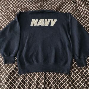 Soffe United States Navy Crewneck Sweatshirt Sz Small Blue Pullover USA CD3
